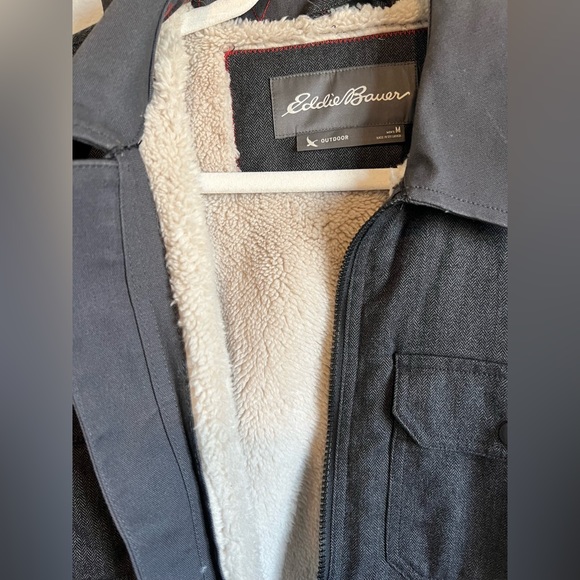 Eddie Bauer sherpa lined shacket size M - Picture 4 of 5
